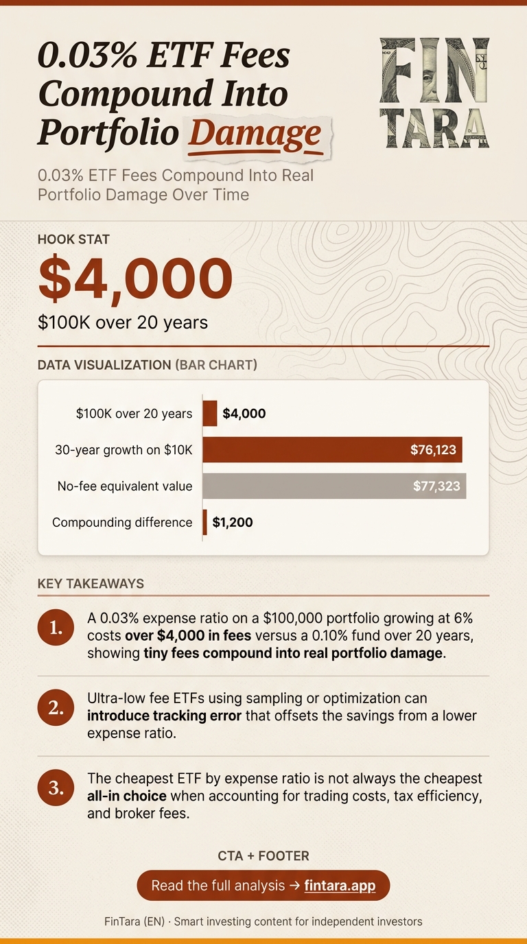 Infographic: 0.03% ETF Fees Compound Into Portfolio Damage