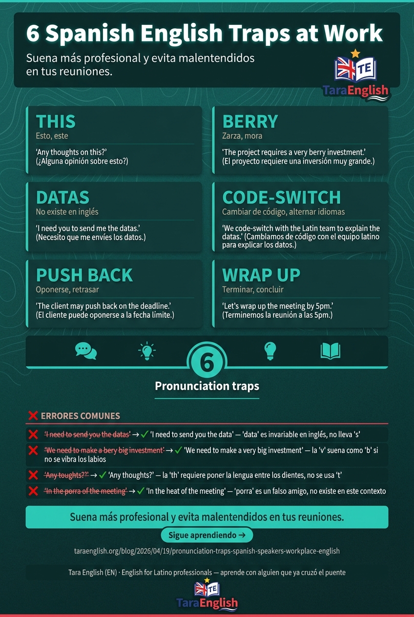 Infographic: 6 Spanish English Traps at Work